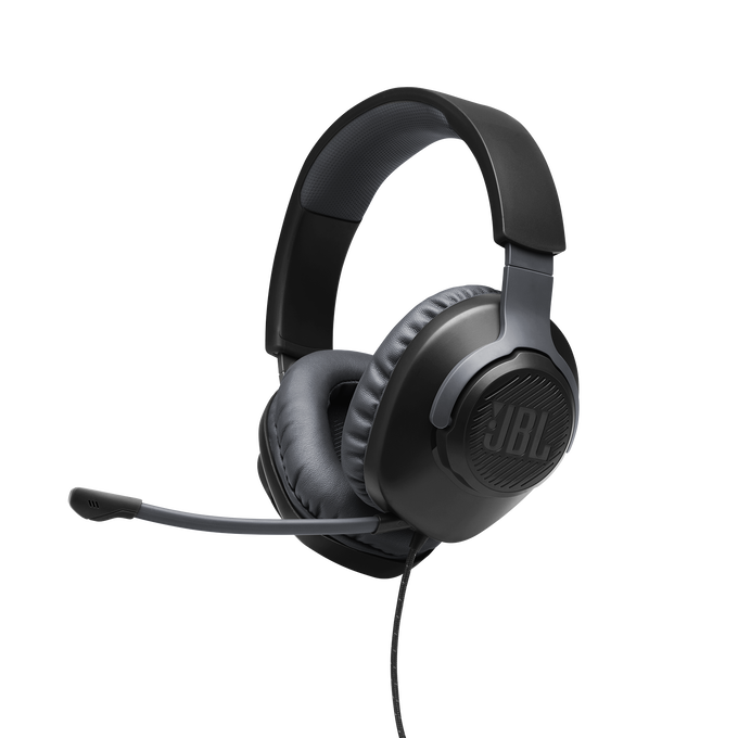 JBL Quantum 100 - Black - Wired over-ear gaming headset with flip-up mic - Detailshot 9 image number null
